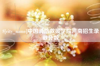 屯昌中国消防救援学院河南招生录取分数