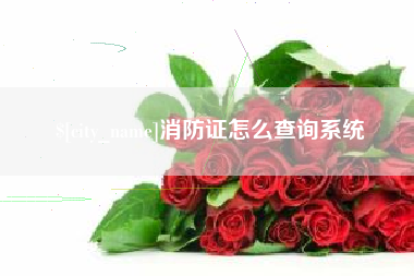 屯昌消防证怎么查询系统
