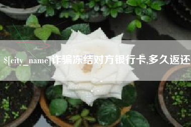 屯昌诈骗冻结对方银行卡,多久返还