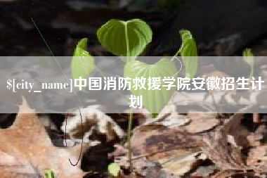 屯昌中国消防救援学院安徽招生计划