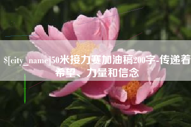 屯昌50米接力赛加油稿200字-传递着希望、力量和信念