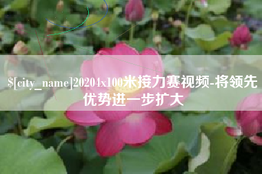 屯昌20204x100米接力赛视频-将领先优势进一步扩大