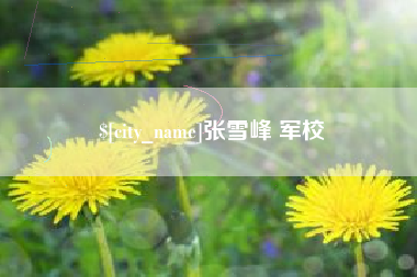屯昌张雪峰 军校