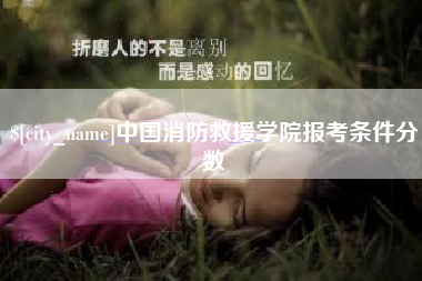 屯昌中国消防救援学院报考条件分数