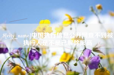 屯昌中国执行信息公开网查不到被执行人是不是已解除限高