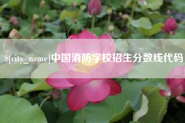 屯昌中国消防学校招生分数线代码