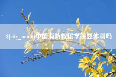 屯昌中国消防救援学院要体测吗