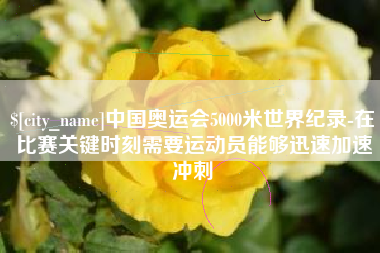 屯昌中国奥运会5000米世界纪录-在比赛关键时刻需要运动员能够迅速加速冲刺