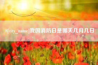 屯昌我国消防日是哪天几月几日