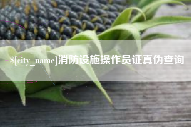 屯昌消防设施操作员证真伪查询