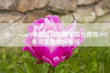 屯昌中国消防救援学院分数线2023年河北录取分数线