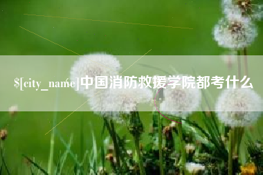 屯昌中国消防救援学院都考什么