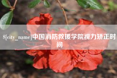 屯昌中国消防救援学院视力矫正时间