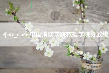 屯昌中国消防学院救援学院分数线