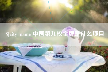 屯昌中国第九枚金牌是什么项目