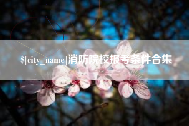 屯昌消防院校报考条件合集